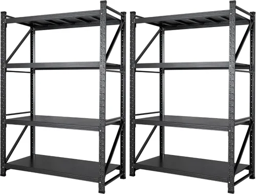 Vista 21 de Unidades de estantería para garaje de 71"W, estantes de almacenamiento de 5000LBS resistentes, estante de metal de 24" de profundidad, estantería