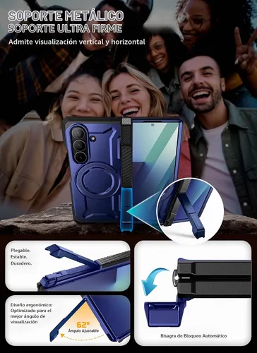 Vista 7 de SUPCASE Funda para Samsung Galaxy Z Fold 7 con Soporte (UB Grip), [Compatible con MagSafe] [Protector de Pantalla de Vidrio Templado Integrado]