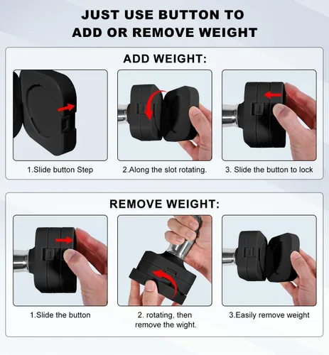 Vista 8 de Adjustable Dumbbell Set 15LBS 30LBS Free Weights Dumbbells Set for Women Men Hand Weights Sets Adjust Dumbbell Weight Sets for Home Gym Exercise