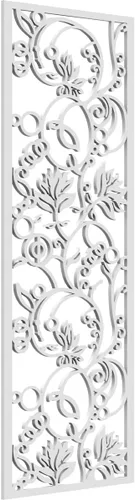 Vista 73 de Caspian Paneles de pared de madera con calado decorativo perforado, 9 3/8 pulgadas de ancho x 24 3/8 pulgadas de alto x 1/4 de alto, cereza