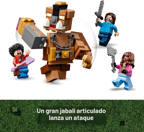 Vista 4 de LEGO Minecraft Woodland Mansion Arena de Combate – Juguete de construcción para niños a partir de 10 años – Incluye figuras de Steve, Garrett