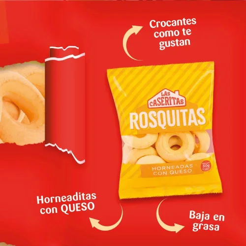 Vista 3 de Rosquitas colombianas (paquete de 24) Donas hinchadas Bocadillos hechos de queso para los amantes de la merienda colombiana Snack mecato colombiano