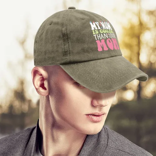 Vista 4 de devor Hat My mom is Cooler Than Your Mom Dad Hats, gorra de béisbol gráfica para hombre