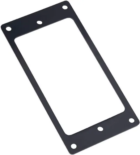Vista 6 de 2 piezas Share Goo Metal Flat Humbucker Cover Electric Guitar Pickup Frame Anillo de montaje con tornillos (negro)