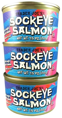 Vista 4 de Wild Caught Sockeye Salmon (paquete de 3), lata de 7.5 oz - Trader Joe's