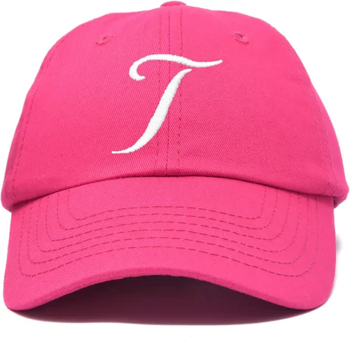 Vista 7 de DALIX Gorra de béisbol con letra T para mujer, con monograma y bordado cursivo Beige