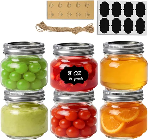 Vista 14 de ComSaf Frascos Mason Pequeños de 2 oz, 48 Piezas Mini Contenedores Mason, Frascos Pequeños para Conservas, Mini Frasco de Vidrio con Tapas