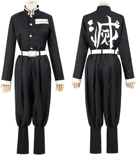 Vista 5 de Disfraz de Demon Slayer de anime Tanjirou Zenitsu Giyuu Nezuko Kanao Mitsuri Obanai Kimono Outfit