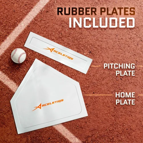Vista 6 de Red de béisbol de lanzamiento con 9 objetivos, diseño flexible para portabilidad, equipo de entrenamiento de softbol para jóvenes y adultos, bolsa