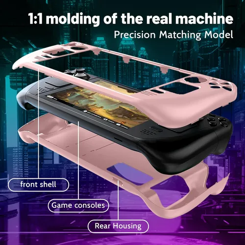 Vista 3 de Funda protectora para cubierta de vapor con soporte, carcasa protectora antideslizante para cubierta de vapor hecha de material de PC, accesorios
