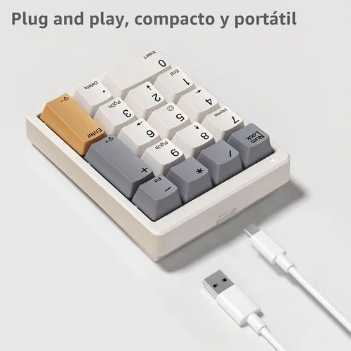Vista 9 de Kisnt KN17 Numpad mecánico para entrada de datos financieros de Excel