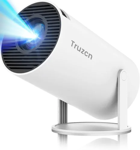 Vista 9 de Mini proyector, proyector portátil 4K ayuda 1080P y altavoz de 5W Redonda