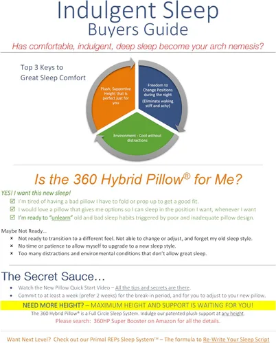 Vista 4 de 360 Hybrid Pillow® – Almohada Cervical para Alivio del Dolor Ergonómica y Ajustable para Dormir de Espalda, de Lado, de Barriga, Rollo de Cuello