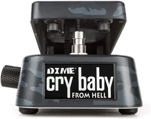 Vista 2 de Dunlop DB01B Dime Crybaby From Hell Wah Pedal con 2 cables de conexión y sintonizador Snark (db01b-snark)