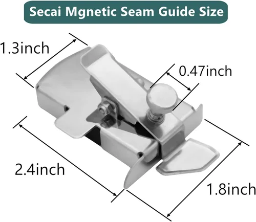 Vista 2 de Guía de costura magnética para máquina de coser, regla de guía de costura, suministros de acolchado de costura universal, accesorios, herramientas