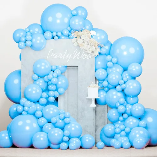 Vista 34 de PartyWoo - Globos nude de 140 piezas en diferentes tamaños de 18, 12, 10, 5 pulgadas, kit de arco de globos de color neutro y melocotón estilo boho