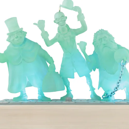 Vista 5 de Tarjeta de recuerdo Hallmark 2025, colección Disney La mansión embrujada, fantasmas autoestopistas con luz y sonido, regalos para fanáticos de Disney