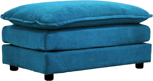 Vista 35 de Sofá Loveseat Grande en Beige y Blanco de 194.8 cm, Sofás Seccionales de 2 Plazas Grandes para Sala de Estar, Sofá Seccional Modular de Tela