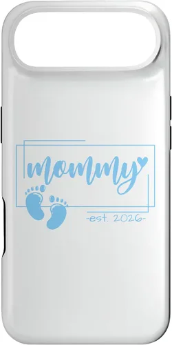 Vista 27 de Mommy Est 2026 Pregnancy Announcement Baby Boy Reveal Case for iPhone 17