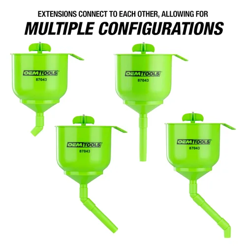 Vista 5 de OEMTOOLS Kit de embudo de refrigerante de calidad profesional sin derrames