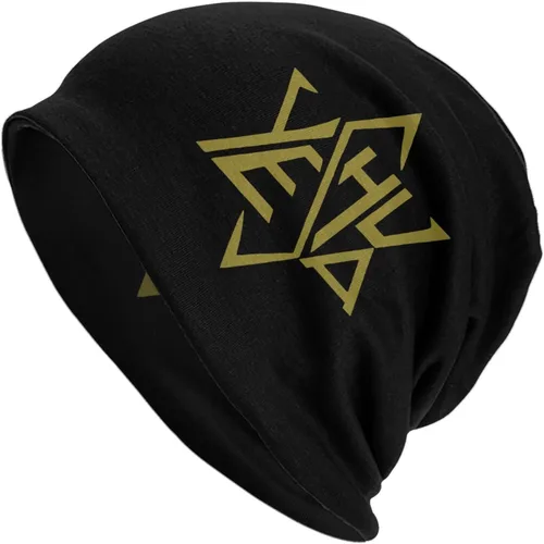 Vista 2 de Yeshua Star of David - Sombrero de punto unisex de invierno cálido