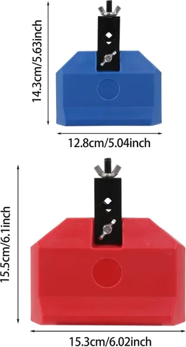 Vista 6 de Bloque de percusión musical de plástico 2PCS 170×150×50MM Bloque 150×120×40MM Rojo y Azul