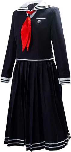 Vista 2 de Cosplay Life Danganronpa Toko Fukawa Cosplay Disfraz - Japonés Anime y Manga Escuela Niña Vestido Uniforme Completo Conjunto