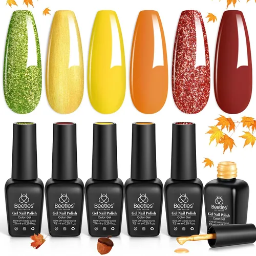 Vista 11 de Beetles - Juego de esmaltes de uñas de gel azul, 6 colores A - Azul Bubble Splash
