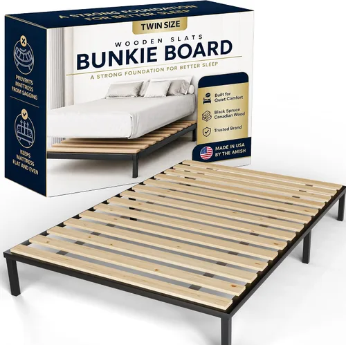 Vista 24 de Treaton, Tablero de Somier/Listones de Cama de Madera Horizontal Extra Resistente de 1 Pulgada, 72" x 39", Beige