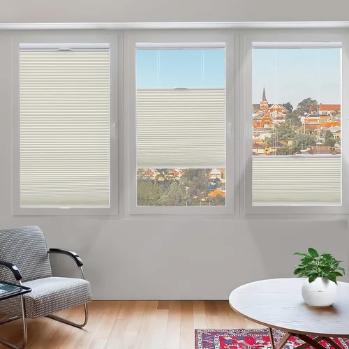 Vista 20 de Tonature Persianas Celulares de Tamaño Personalizado para Ventanas Cortinas Blackout sin Cordón Persianas Enrollables Protección UV Aislamiento
