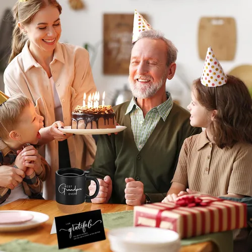 Vista 7 de ReliThick Juego de 6 regalos para el mejor abuelo para hombres, regalos del día del padre, regalos del abuelo, 13.5 onzas, tazas de cerámica