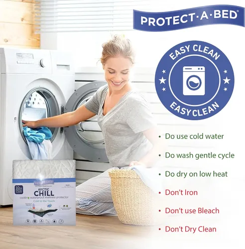Vista 7 de Protector de colchón Arctic Chill, Protect-A-Bed, impermeable, de 5 lados, individual