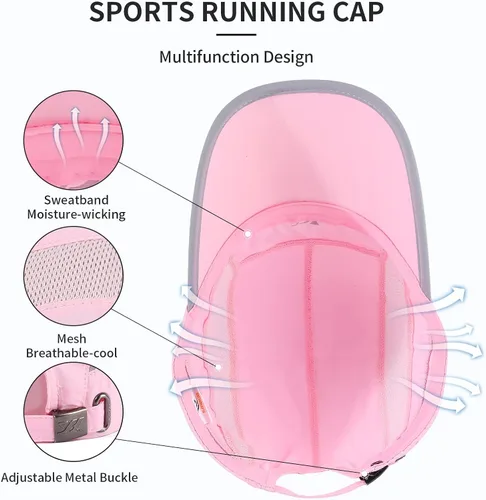 Vista 43 de Gorra deportiva de malla ligera de secado rápido para hombres y mujeres
