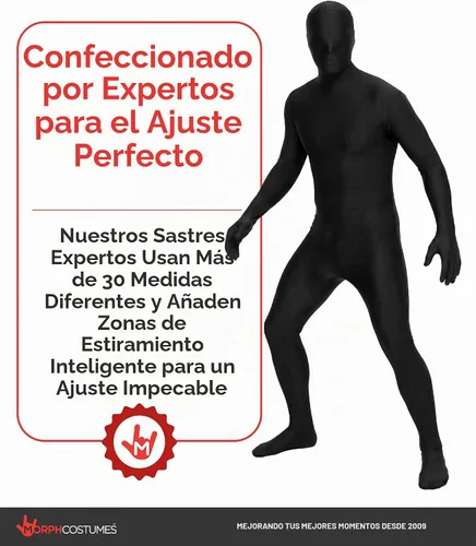 Vista 4 de Morphsuit, vestido disfraz original y divertido Negro