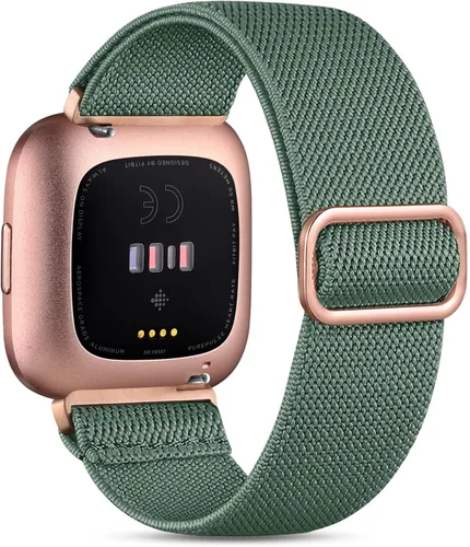 Vista 18 de Witzon Compatible con Fitbit Versa/Versa Lite/Versa 2 bandas para mujeres y hombres, correa elástica ajustable de repuesto para reloj inteligente