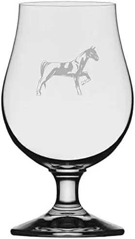 Vista 43 de Abaco Barb Body Horse - Vaso de cerveza Iona grabado (13.25 onzas)