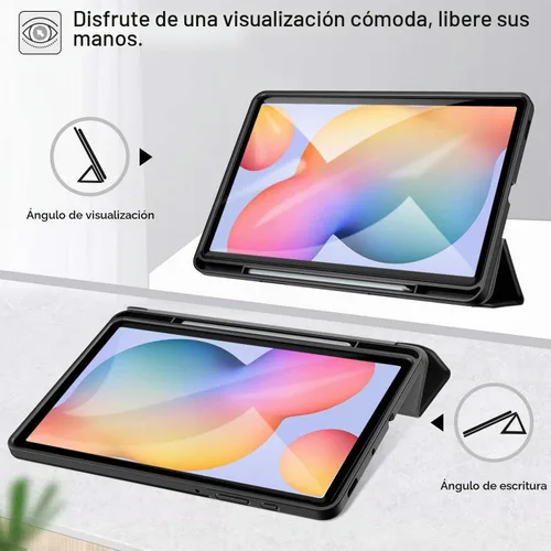 Vista 8 de ZtotopCases Funda para Galaxy Tab S6 Lite de 10.4 pulgadas 2024/2022/2020 con soporte para bolígrafo, función de encendido y apagado automático Negro