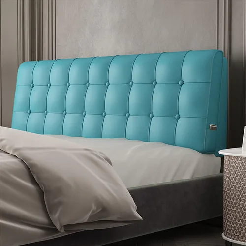 Vista 8 de Almohada de lectura con respaldo de cabecera rectangular, cojín de respaldo de cuña grande para reposo en cama, cojín extraíble para dormitorio