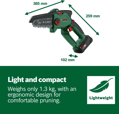 Vista 16 de Bosch Sierra de podar compacta inalámbrica para el hogar y el jardín EasyChain 18V-15-7