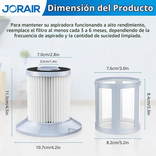 Vista 2 de Filtro de repuesto 2156A para aspiradora compatible con Bissell Zing 2156, 2156A, 2156E, 1665, 16652, 1665W Zing sin bolsa, comparar con la pieza