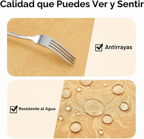 Vista 5 de Mantel rectangular de lino para cocina y comedor, impermeable, resistente a las manchas, lavable, de poliéster, diseño de granja, mantel de tela
