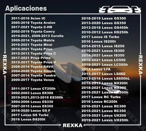 Vista 3 de Rexka 10 juegos de tornillos de protección contra salpicaduras y tuercas de nailon para Toyota Lexus 90159-60498 RAV4 Avalon Camry Highlander Prius
