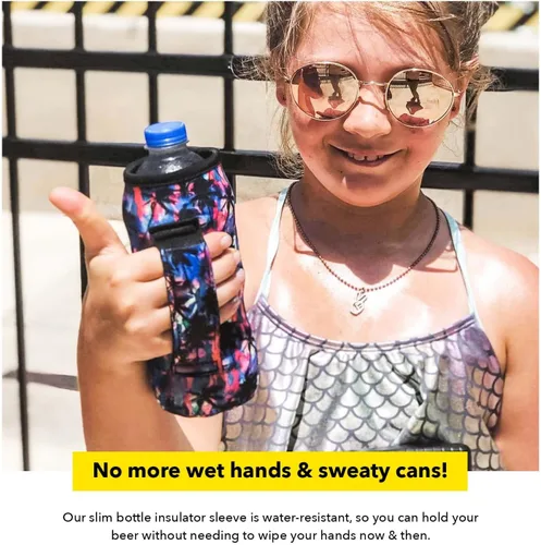 Vista 9 de Lit Handlers Funda de neopreno para botella de agua, soporte aislado para botella de agua de 16 a 24 onzas para caminar, correr y andar