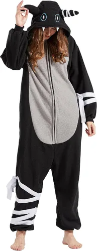 Vista 6 de DELEY Unisex Bandage Cat Costume Adult Onesie, One Piece Pajamas, Halloween Cosplay Costumes Homewear Jumpsuit