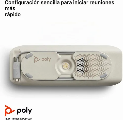 Vista 6 de POLY - Altavoz inteligente Sync 40 (Plantronics) - Espacios de trabajo flexibles - Conéctate a PC/Mac a través de un cable combinado USB-A/USB-C
