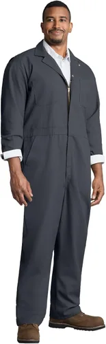 Vista 11 de Red Kap Men's Twill Action Back Coverall With Chest Pockets - Mechanic Coveralls With Concealed Zippers Negro