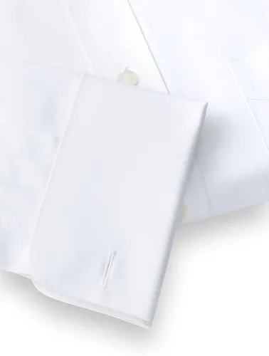 Vista 5 de Paul Fredrick Camisa de vestir de algodón de 2 capas con cuello recortado para hombre