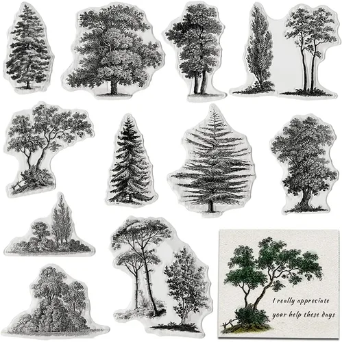 Vista 6 de 4 estilos de puertas de jardín, sellos transparentes para decoración de tarjetas, álbumes de recortes, paisajes de jardín de flores, sellos de goma