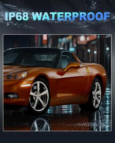 Vista 3 de Luces LED dinámicas de marcador lateral compatibles con Chevy Corvette C6 2005-2013 escaneo secuencial intermitente a luz blanca constante, 10 veces