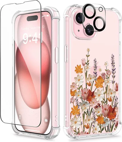 Vista 14 de GVIEWIN - Funda para iPhone 11 con protector de pantalla + protector de lente de cámara, cubierta protectora transparente suave de poliuretano